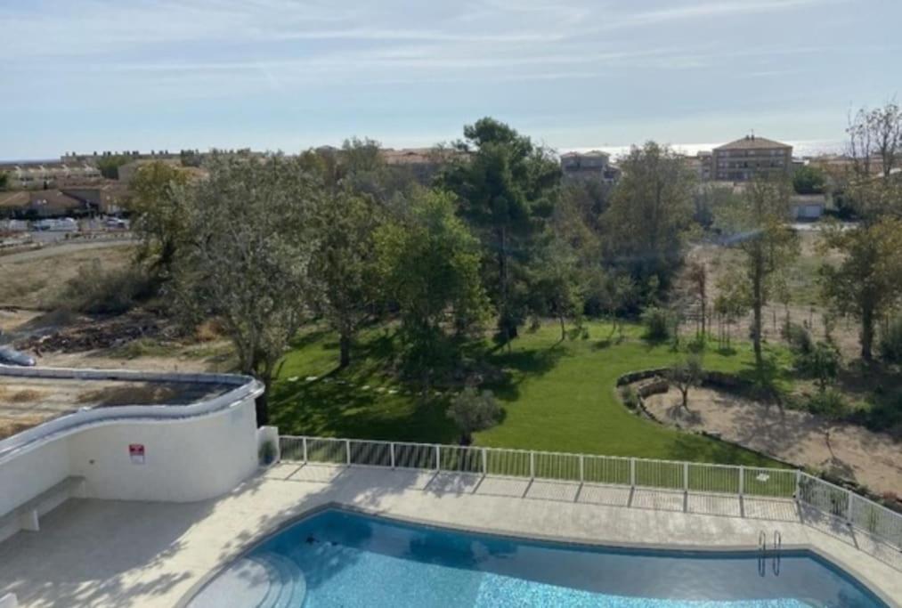T2 Neuf + Piscine, 5 Mn A Pied Des Plages Serignan Exterior photo